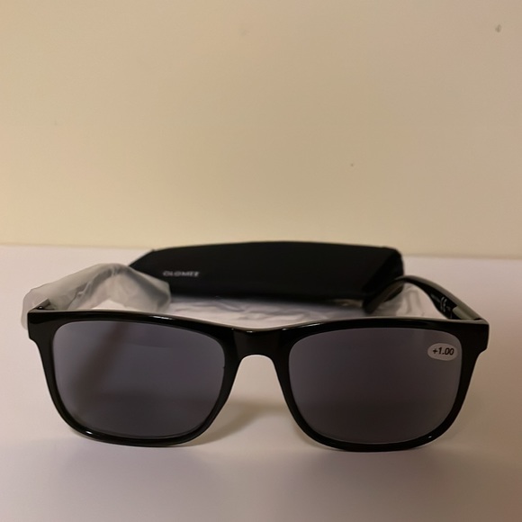 Reading Glasses 1.0 Oversize Readers Eyeglasses Black Sunglasses Flexible Hinge - Picture 1 of 5